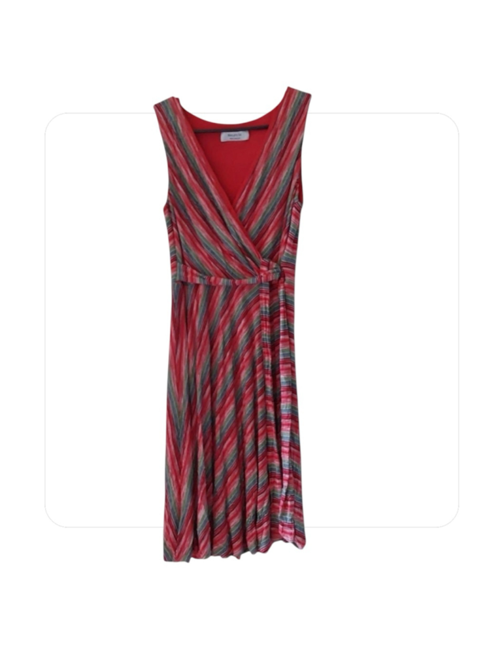 Women's Anthropologie BAILEY/44 Emile Red Striped Wrap Dress M